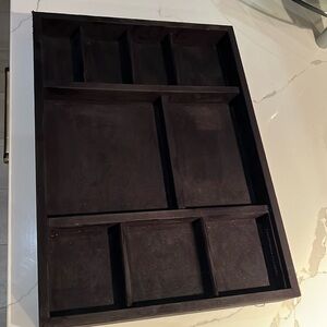 California Closet Black Velvet Jewelry Tray 16.25” x 12” x 2”